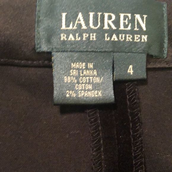 Lauren Ralph Lauren velvet pants w/satin waistband/hidden button front zipper - Picture 6 of 9